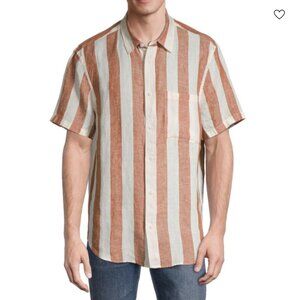 Madewell Striped Short-Sleeve Linen Shirt S
